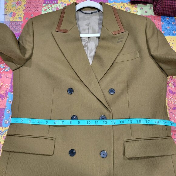 The Kooples Wool Leather Suit Jacket FR 42 US 10 NWT - Picture 10 of 14